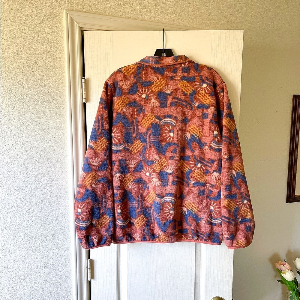 Patagonia Synchilla Snap-T Fleece Pullover Canyon Block Sisu Brown Large EUC - Picture 8 of 10